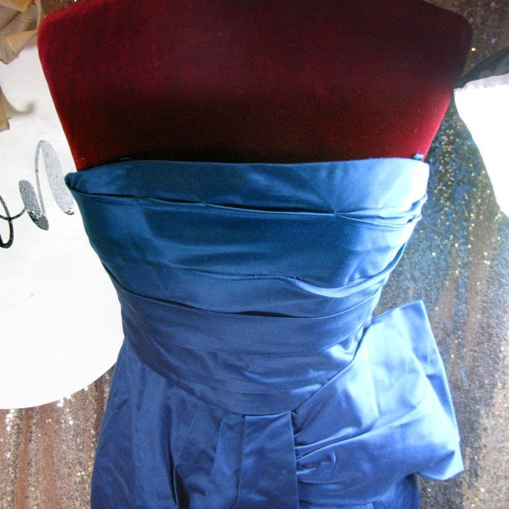 NWT BCBG MaxAzria blue Maxi Romantic gown y2k evening dress 4 - Picture 5 of 13